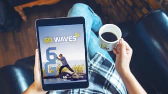 A person reading 6G Waves Magazine's 6th edition.