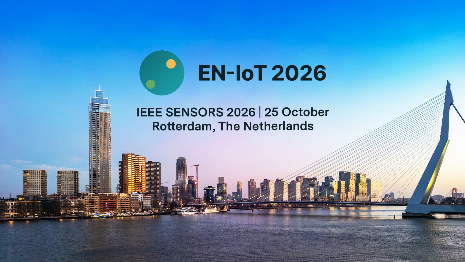 EN-IoT 2026 logo over Rotterdam skyline.