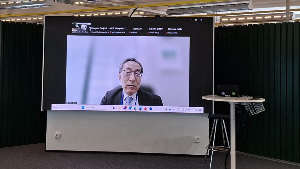 Hideo Ohno, President of NICT, opens the 6G workshop remotely