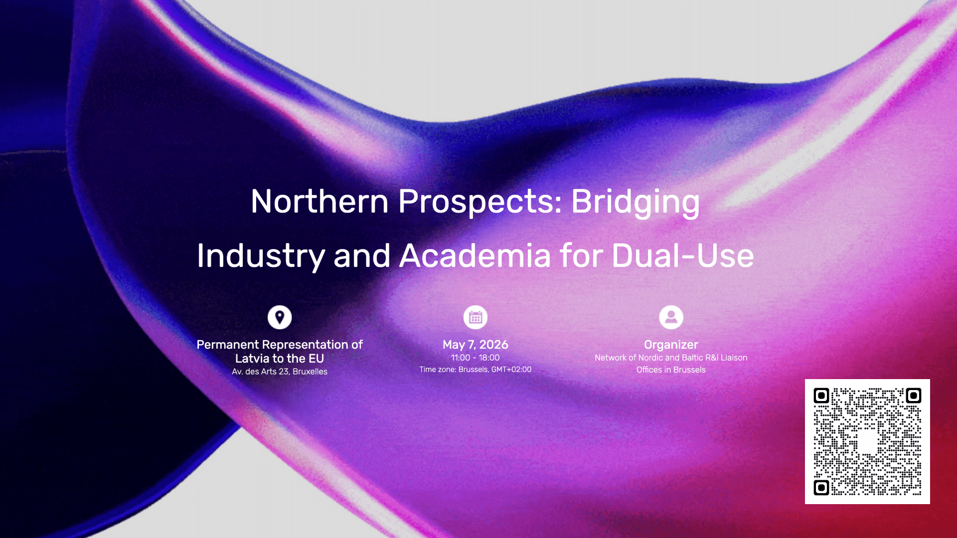 Northern Prospects 2026 event banner in Brussels on dual-use innovation and industry–academia collaboration