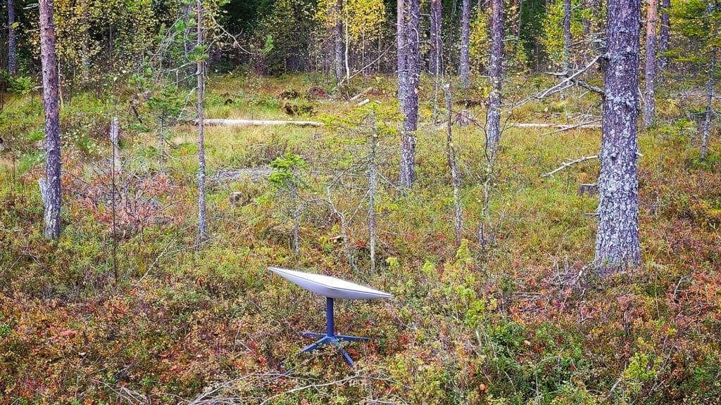 A typical wood covered measurement spot.